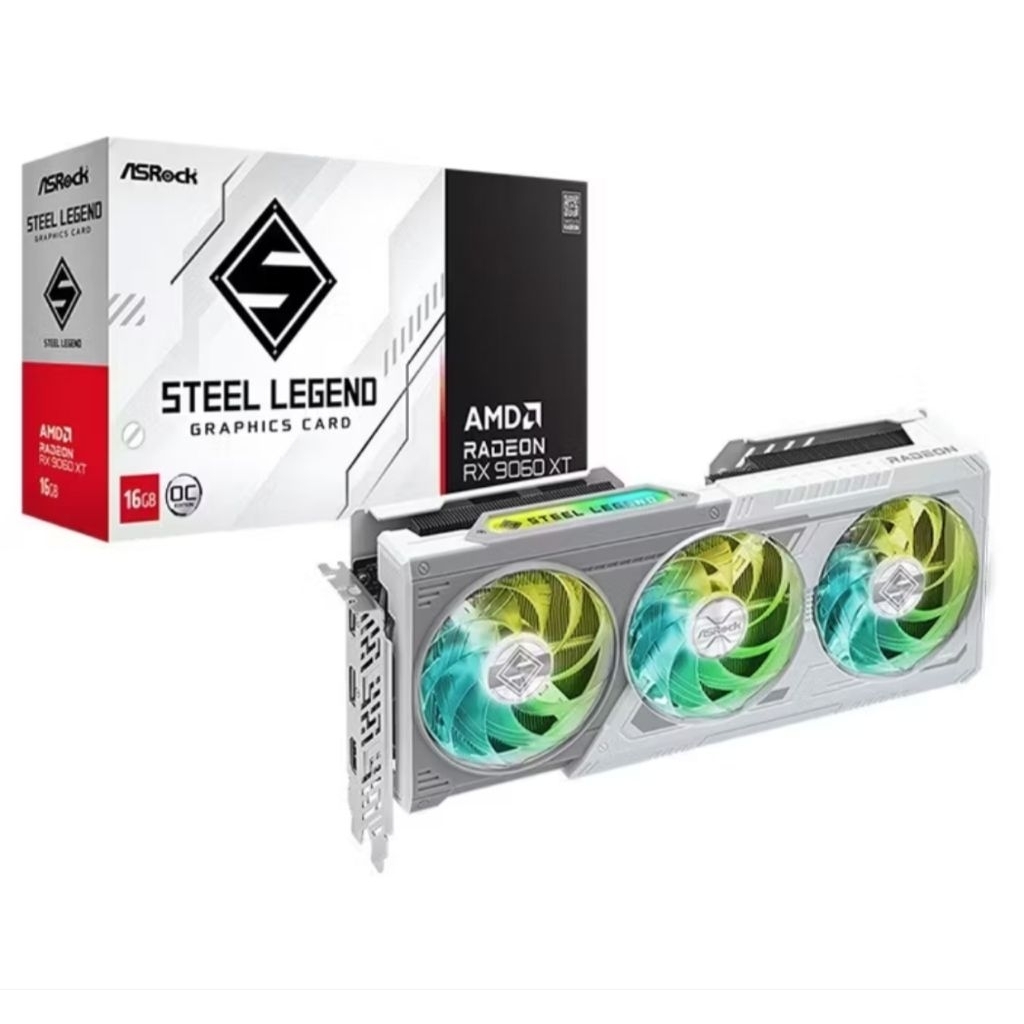 ASROCK VGA RX9060XT STEEL LEGEND 16GB OC (WHITE)