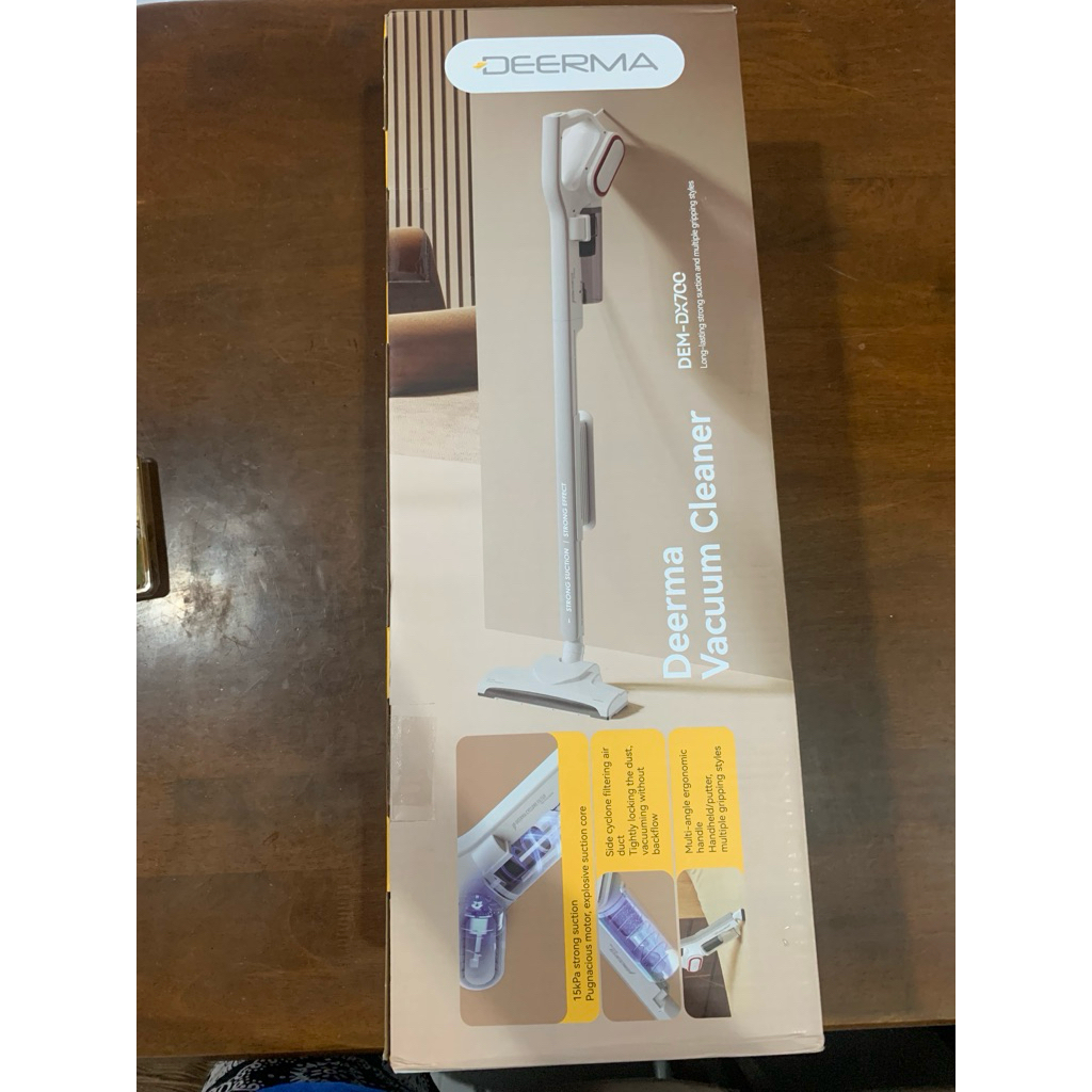 Deerma DEM-DX700 เครื่องดูดฝุ่นแบบด้ามจับ สีขาว แรงดูดสูง 15,000 Pa
