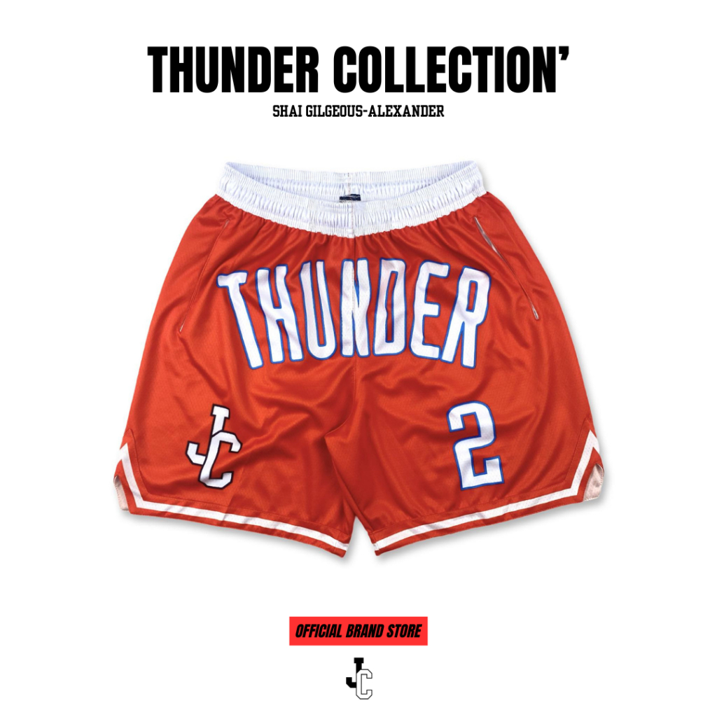 JcooN' Shai Gilgeous-Alexander Thunder Collection Basketball Shorts กางเกงบาสขาสั้น กางเกงบาส NBA