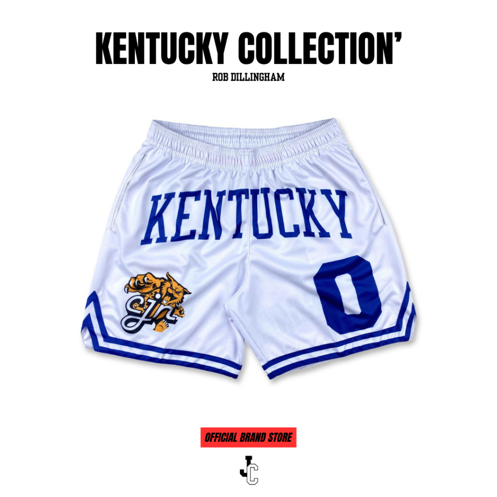 JcooN’ Rob Dillingham Kentucky Collection Basketball Shorts (White) กางเกงบาสขาสั้น กางเกงบาส NBA