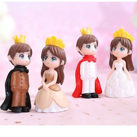 คู่รักเจ้าชายเจ้าหญิงมีมง (ราคา/1 คู่) ตุ๊กตาแต่งบ้าน สะสม แต่งสวน จัดสวนถาด พร็อพถ่ายรูป