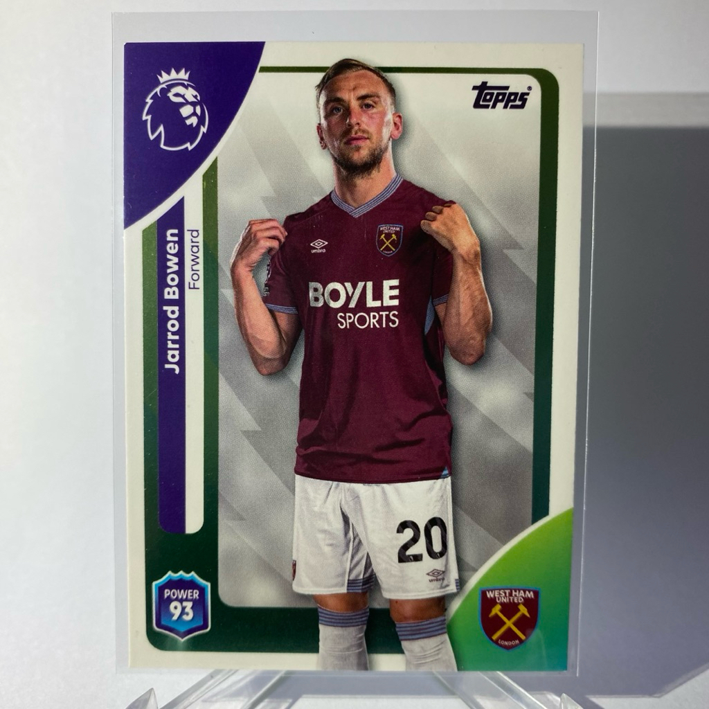 การ์ดนักฟุตบอล  JARROD BOWEN, WEST HAM UNITED, TOPPS 2025