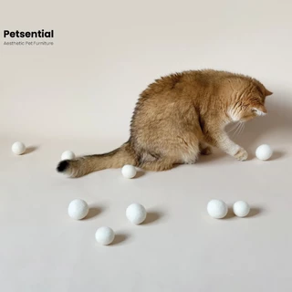 Petsential ลูกบอลวูลขนแกะ ของเล่นแมว ลูกบอลแมว ฟรีผงไม้มาทาทาบิ