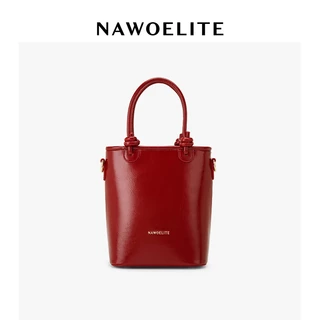 NAWOELITE Mini Bag กระเป๋าถือสะพายข้างหนังแท้ PU สไตล์ย้อนยุคสีน้ำตาลสำหรับฤดูร้อน/Crossbody Bags/กระเป๋า