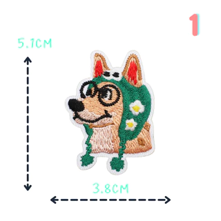 ตัวรีดติดเสื้อ🐕✨ ชุด C76 แก๊งน้องหมาคอสตูมสุดคิ้วท์ | ลายน่ารัก ปักละเอียด รีดติดง่าย