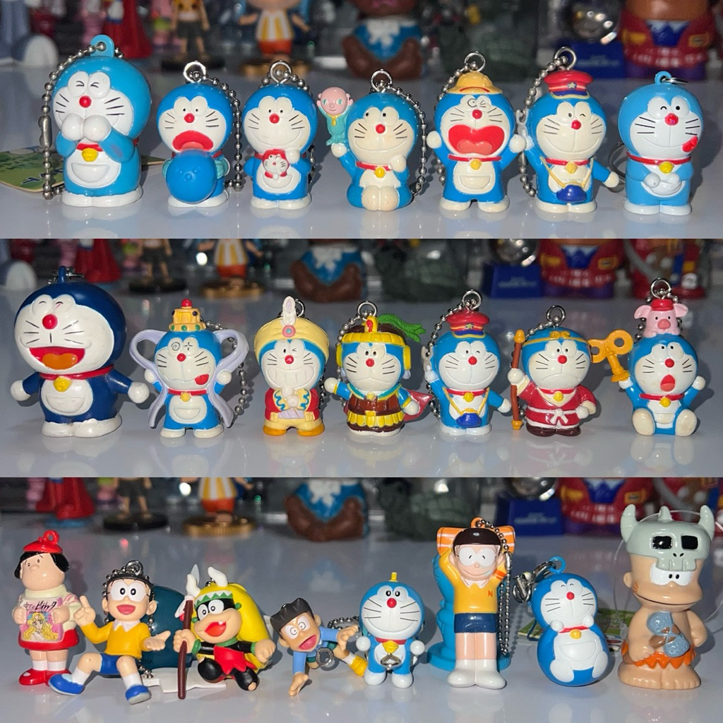 (พร้อมส่ง) รวมโมเดลโดราเอมอน พวงกุญแจโดเรม่อน Doraemon โมเดลซอฟ สวมนิ้ว