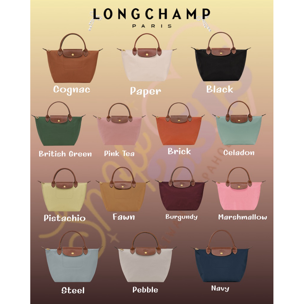 🔥พร้อมส่ง🔥Longchamp Le Pliage Original Size (S) ,(M) Handbag (หูสั้น)  ของแท้💯 เลือกสีและไซส์ด้านในค่า