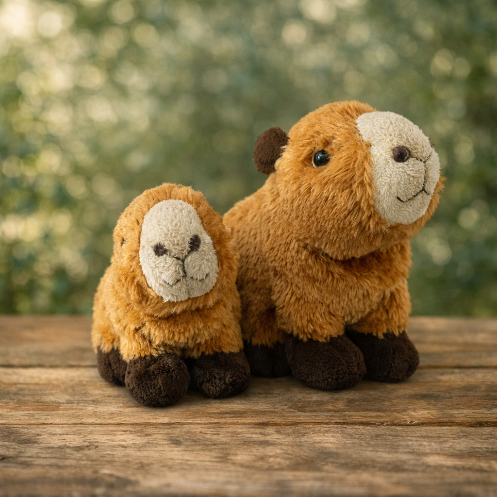 ตุ๊กตาคาปิบาร่า Capybara Plush ตุ๊กตาคาปิบาราเหมือนจริง ขนนุ่ม น่ารัก ตุ๊กตาสัตว์สำหรับกอด สะสม และของขวัญ