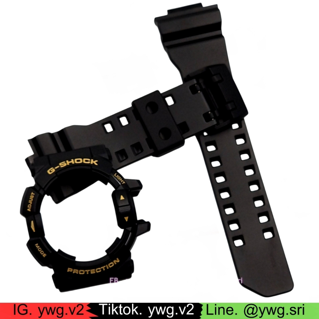 กรอบสาย G-SHOCK แท้✅ กรอบส้ม สายดำกึ่งเงา ใส่ได้กับรุ่น GA-400 ,GBA-400
