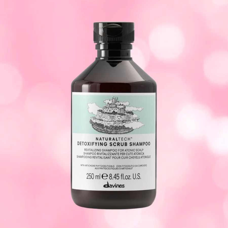 Davines NATURALTECH DETOXIFYING SCRUB SHAMPOO 250 ML.แชมพูดีท็อกซ์หนังศรีษะอย่างล้ำลึกช่วยต้านอนุมูล