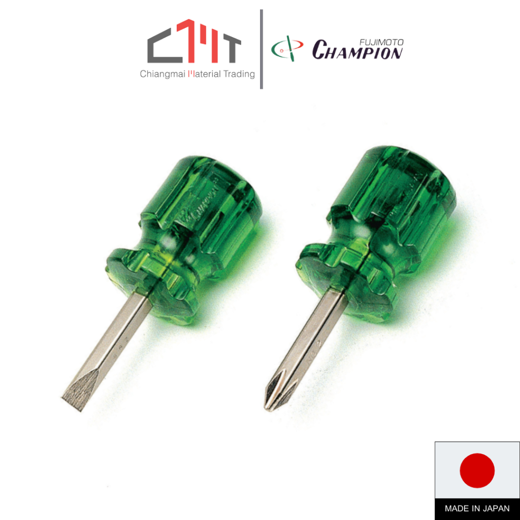 CHAMPION ไขควงหัวโต แฉก/แบน No.500F/550F FUJIMOTO JAPAN