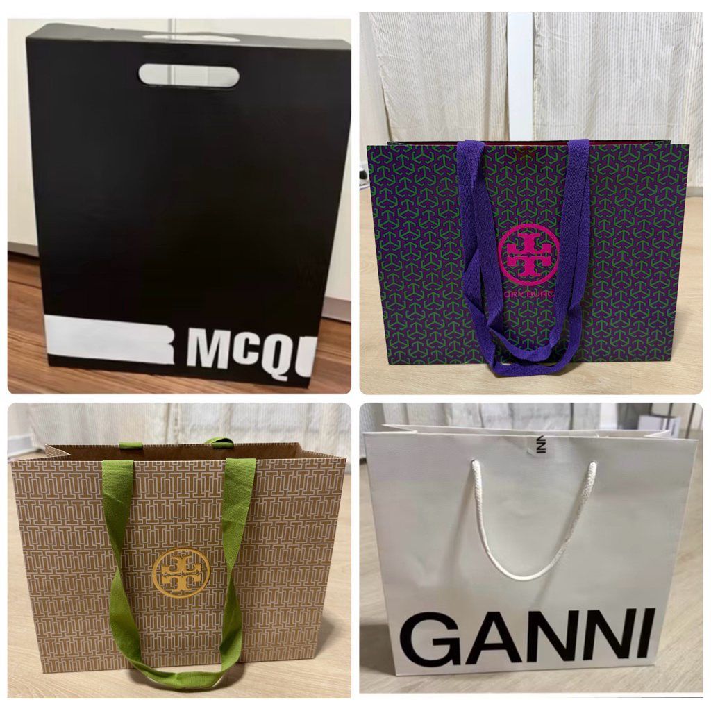 ถุงกระดาษ Mcqueen/Ganni/Tory ของแท้100% สภาพดี