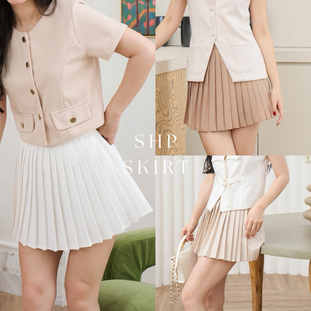 SHP SKIRT กระโปรงพีทตัวนี้ต้องมีติดตู้ ผ้าสูทเนื้อหนา มีซับในเป็นกางเกงในตัว ขอบเอวและกลีบอัดกาวแน่น  พร้อมซิปซ่อน