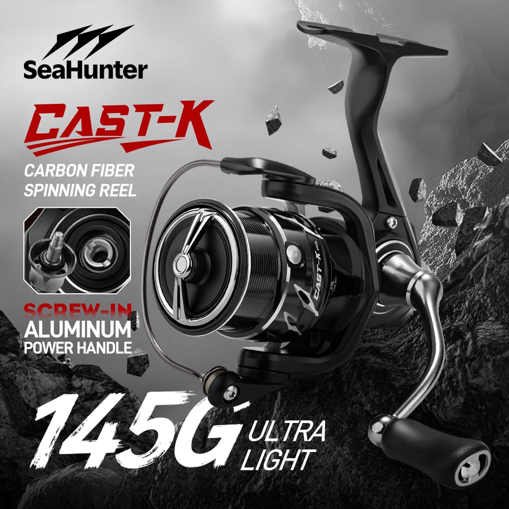 SeaHunter Cast King รอกตกปลาคาร์บอน รอกสปินนิ่ง 7+1BB 5.2:1อัตราทดเกียร์ น้ำหนักเบา 145g