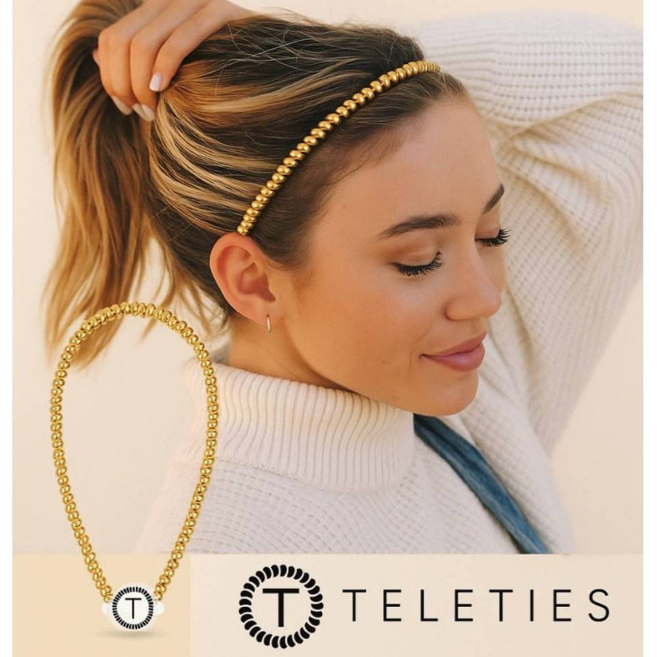 [เก็บcodeลดเพิ่ม142] ที่คาดผมเเบบเกลียว Teleties Headband ไม่กด ไม่บีบ ไม่ปวดหัว กันน้ำ**ของเเท้ไม่หลุดง่าย