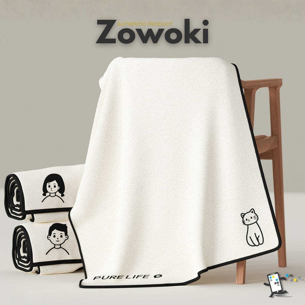 Zowoki Bath Tower ผ้าขนหนูเกรดพรีเมี่ยม ซับน้ำได้ดี
