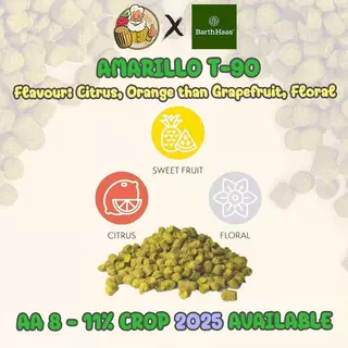 [2 Oz] ฮอปส์(Hops) ขนาดบรรจุ 2 Oz.(57 กรัม) - Crop Year 2024-2025 Amarillo,Citra,Mosaic,Cascade,Centennial,Cashmere, Man