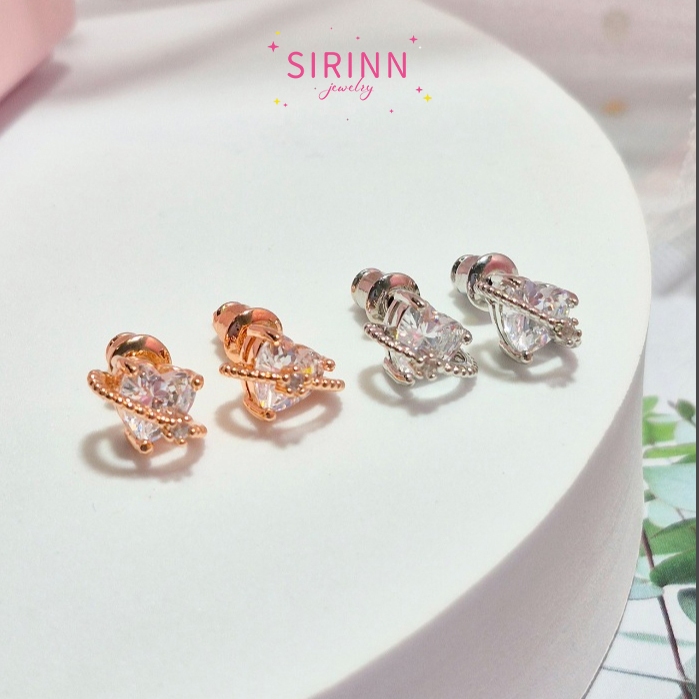 ต่างหูวงแหวนกาแล็กซี่ รูปหัวใจ 🪐Milky Earrings ✨ ขนาด 8 mm