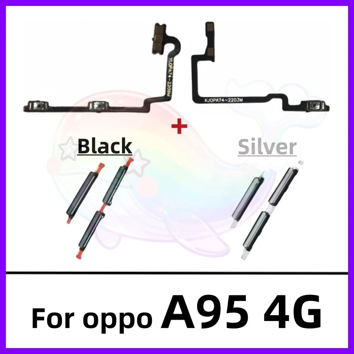 ปุ่มกดสวิตช์เปิดปิด ด้านข้าง ควบคุมระดับเสียง สําหรับ OPPO A95 4G