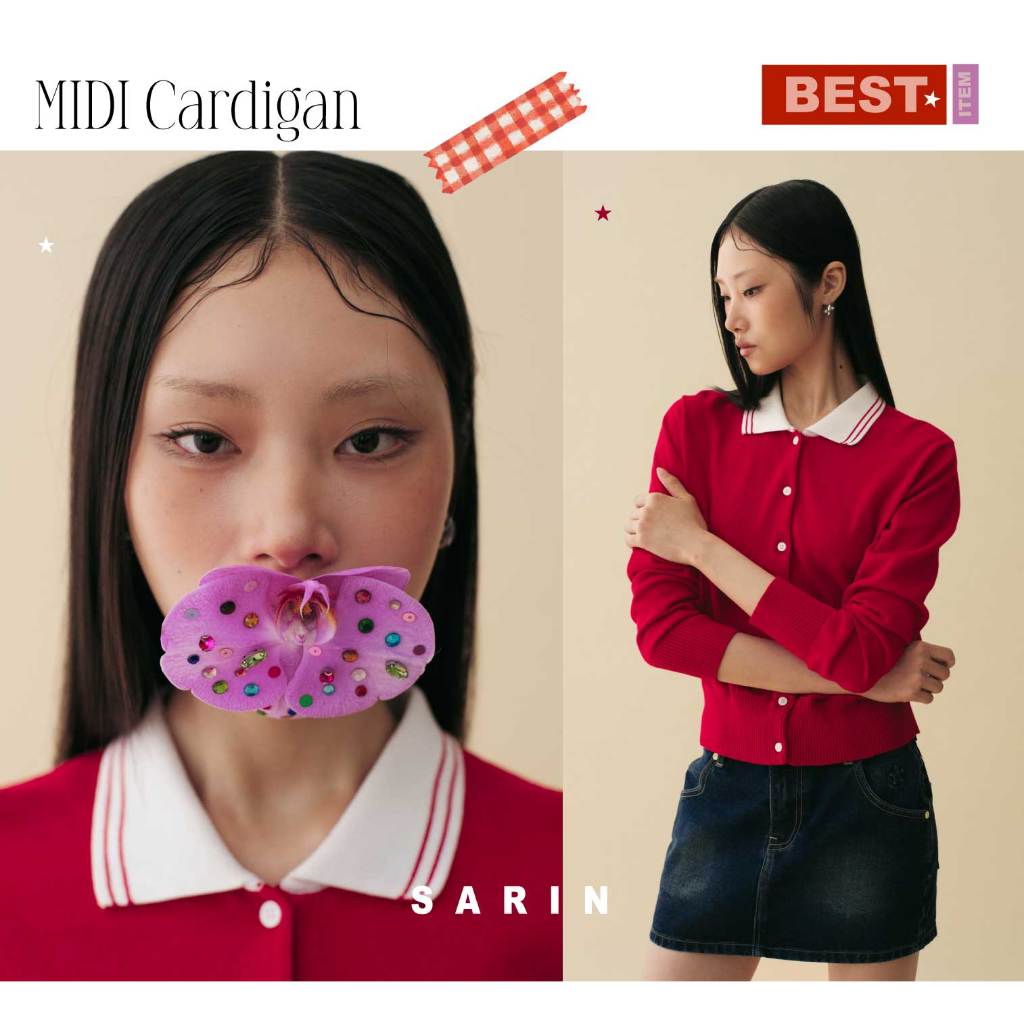 Sarin MIDI Cardigan เสื้อคาดิแกนมีปก
