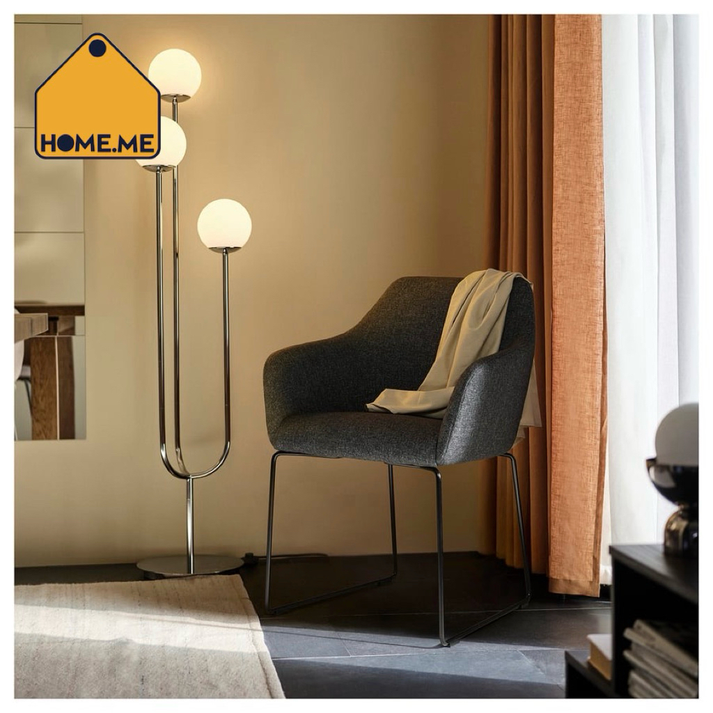 เก้าอี้ ikea อิเกีย โลหะ ดำ/กุนนาเรียด เทาเข้ม TOSSBERG ทอสส์เบรย์