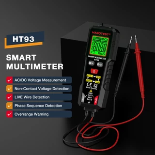 HABOTEST HT93 มัลติมิเตอร์แบบดิจิตอล AC/DC แรงดันไฟฟ้า Current เครื่องทดสอบอัตโนมัติ 2000 นับ Ohm Ammeter Handheld Multi