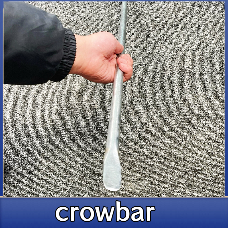 Steel crowbar, 1 meter long, crowbar, lever, and pry bar.
