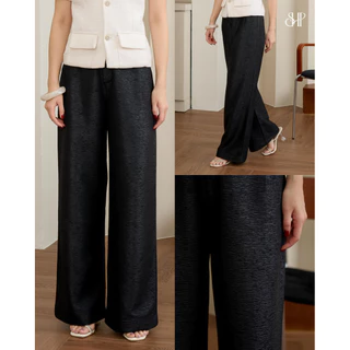 DAILY PANTS กางเกงขายาวเอวสูงดีเทลซิบหน้ากระดุมหน้า ผ้าลายยับพิเศษ นั่งทำงานทั้งวันก็ไม่ยับ ไม่ย้วย