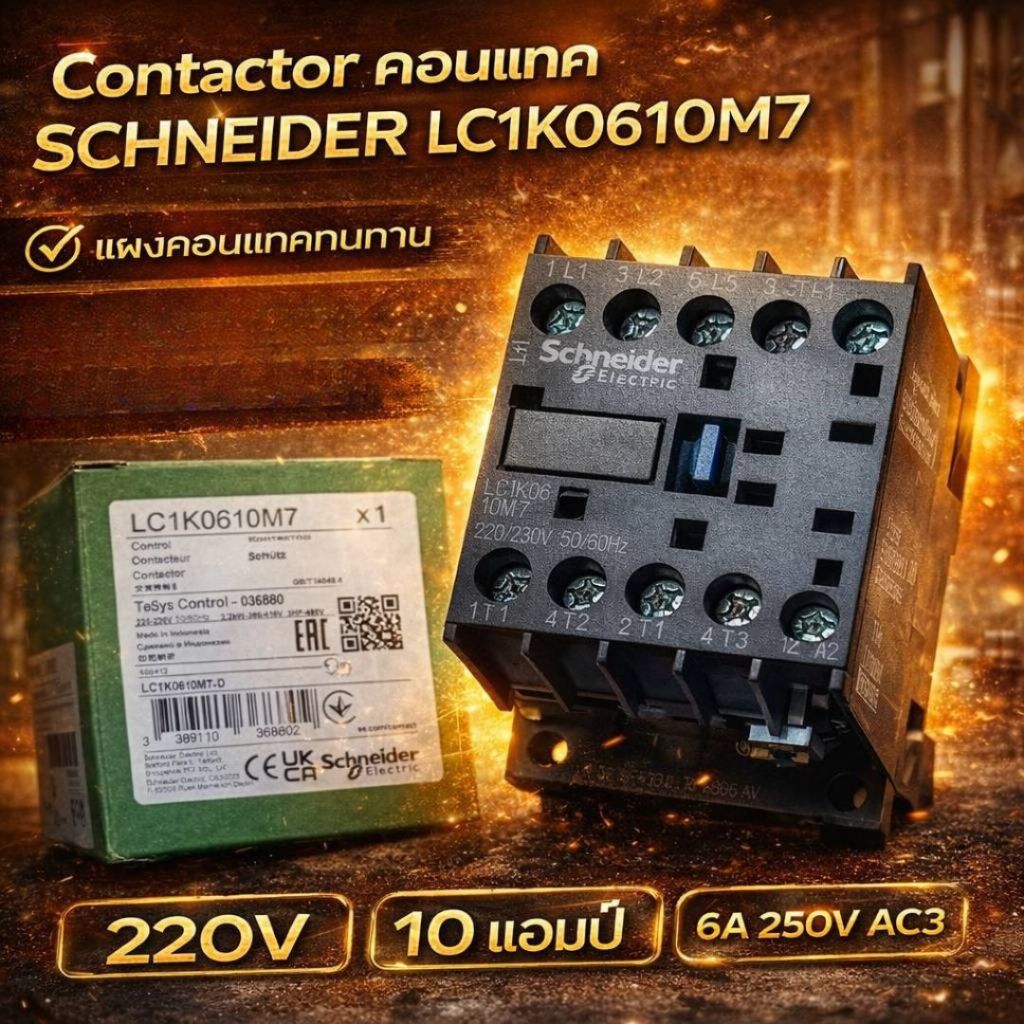 Schneider คอนแทค #LC1K0610M7 220VAC