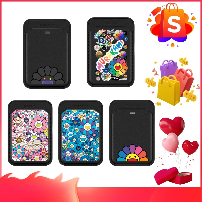 CASETiFY FLOWERS BLOOM  SNAPPY WALLET เคสมือถือ ฝาครอบมือถือ ซองมือถือ （ของแท้ 100%）