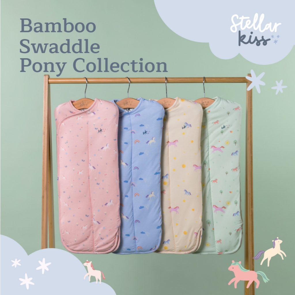 Stellar Kiss ผ้าห่อตัวกันสะดุ้งสำเร็จรูป ผ้าใย่ไผ่ Soft Velcro