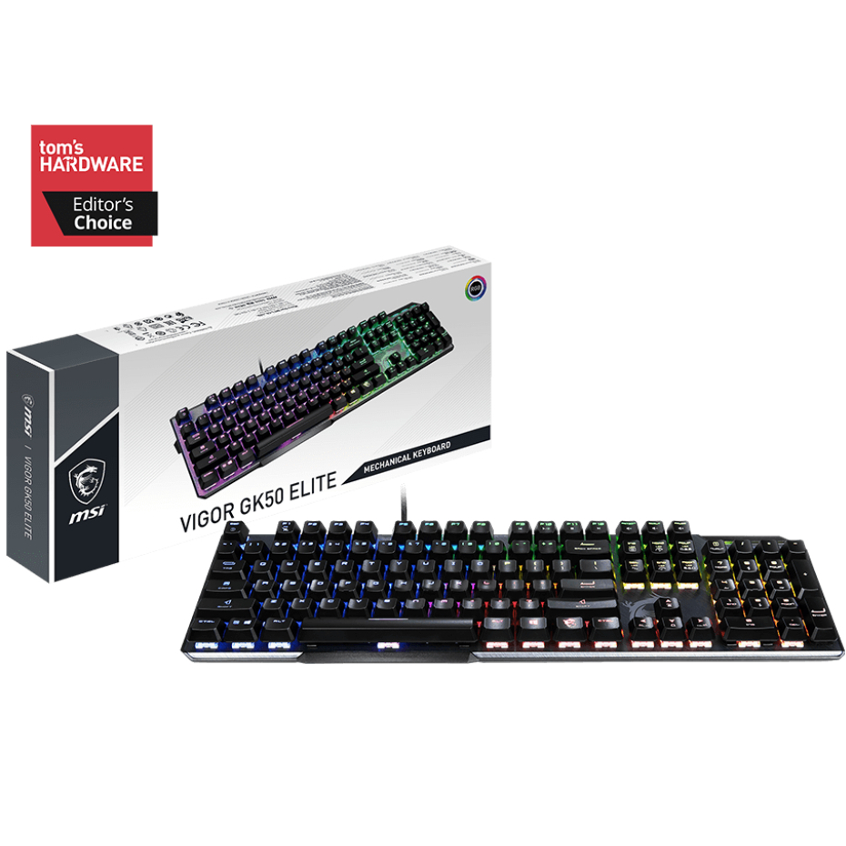 MSI VIGOR GK50 ELITE LL Mechanical Gaming Keyboard - Kailh Blue Switches (Clicky)