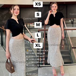 พร้อมส่ง S-XL⚡️RM 8569 เสื้อสีดำดีเทลเก๋+กระโปรงวิ๊บวั๊บwink…