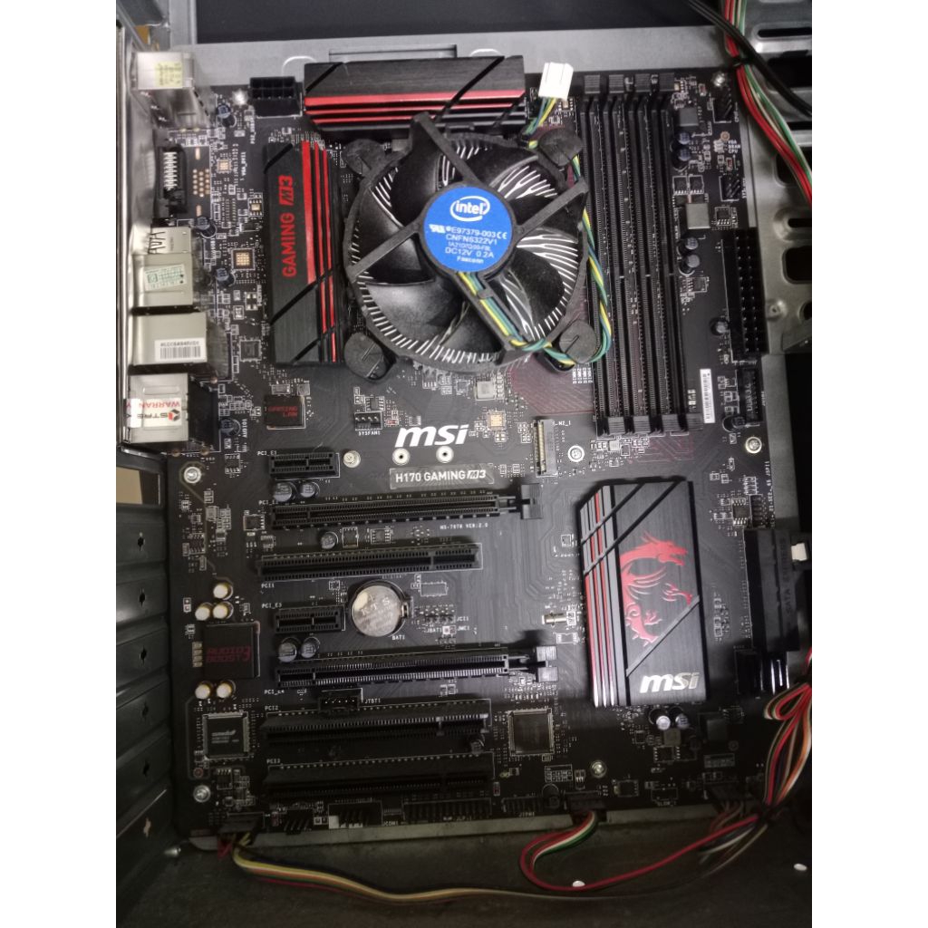 เมนบอร์ด 🔥ถูกสุด 🔥msi H170 GAMING M3พร้อมพัดลมและฝาหลังLGA1151