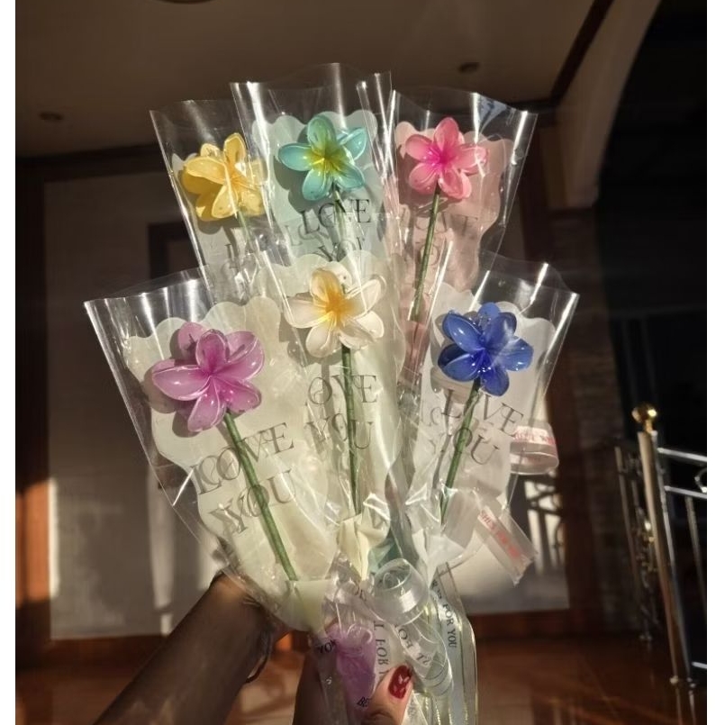 🍀ช่อกิ๊บดอกไม้ ของขวัญปัจฉิม 6cm