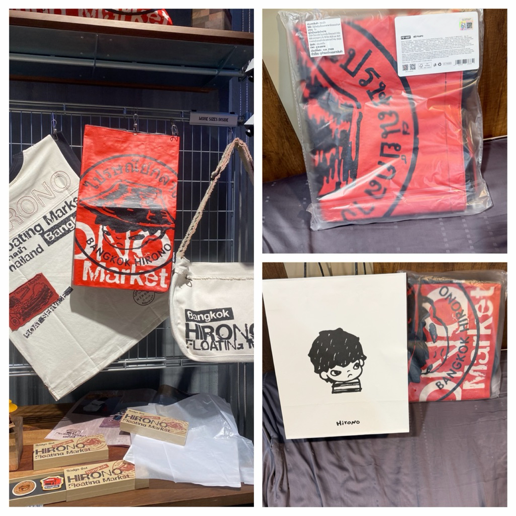 ถุงช้อปปิ้งฮิโรโนะตลาดน้ำ⛵️ของแท้💯ส่งจากไทย🚛 Popmart HIRONO Floating Market shopping bag