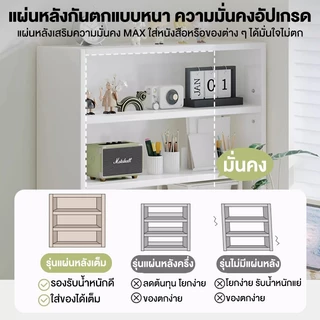 ALOVE ชั้นวาง ชั้นวางของบนโต๊ะ แผ่นชั้นเลื่อนปรับได้ ชั้นวางของ สามารถเก็บเครื่องสำอางและเครื่องเขียนได้ สไตล์มินิมอล