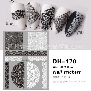 สติ๊กเกอร์ติดเล็บลายลูกไม้ 5D lace sticker พร้อมส่งจากไทย