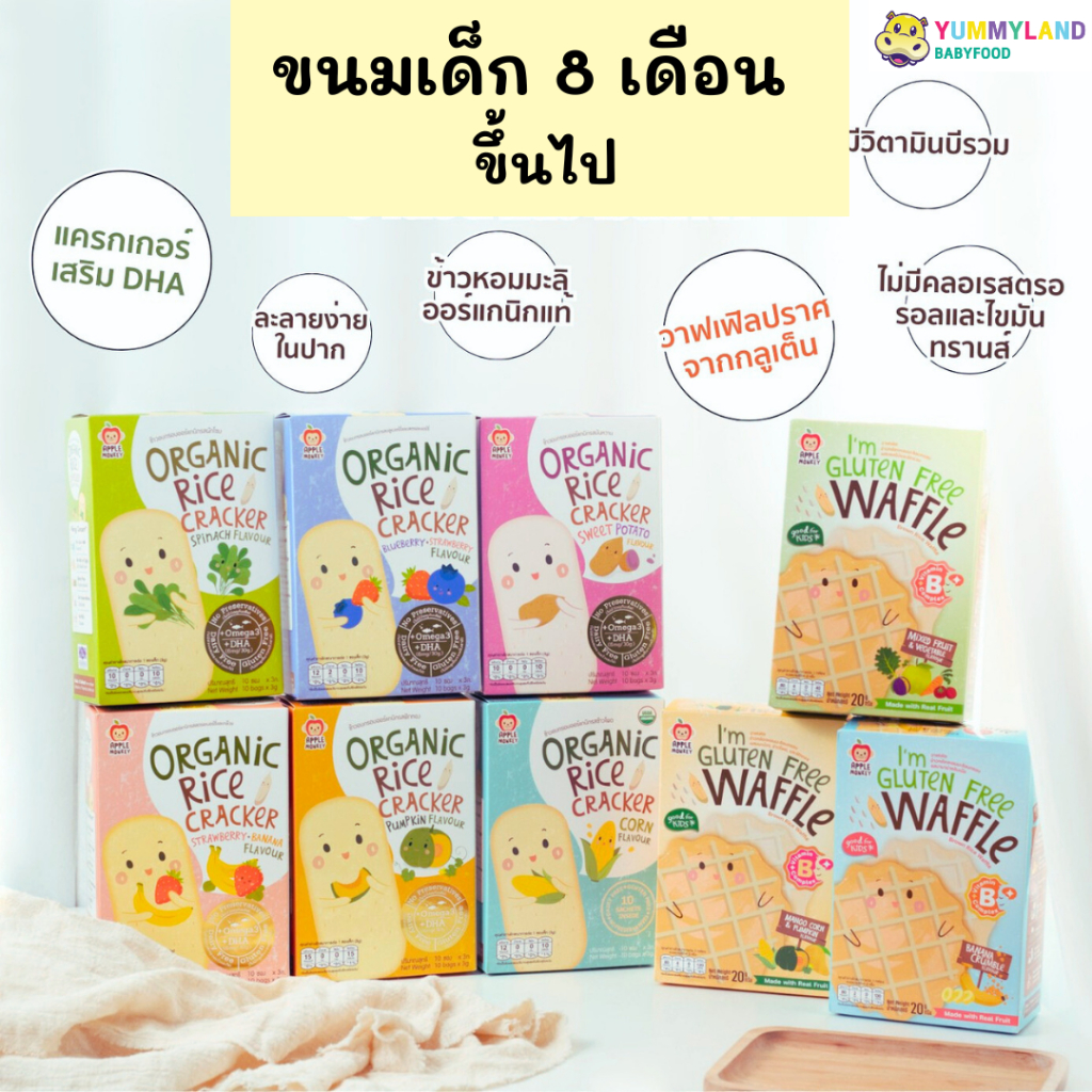 APPLE MONKEY แอปเปิ้ลมังกี้ ขนมเด็ก 8 เดือนขึ้นไป