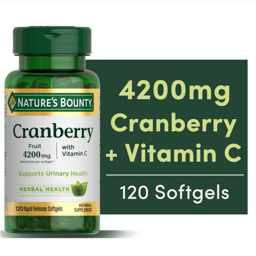Nature's Bounty Cranberry with Vitamin C, 4,200 mg 120 Softgel