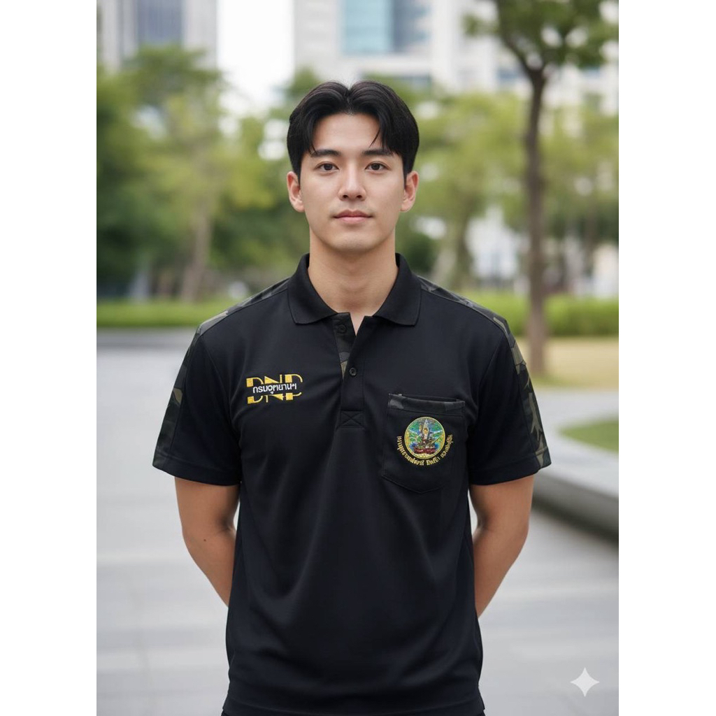 เสื้อโปโลอุทยานสีดำ(ชาย)