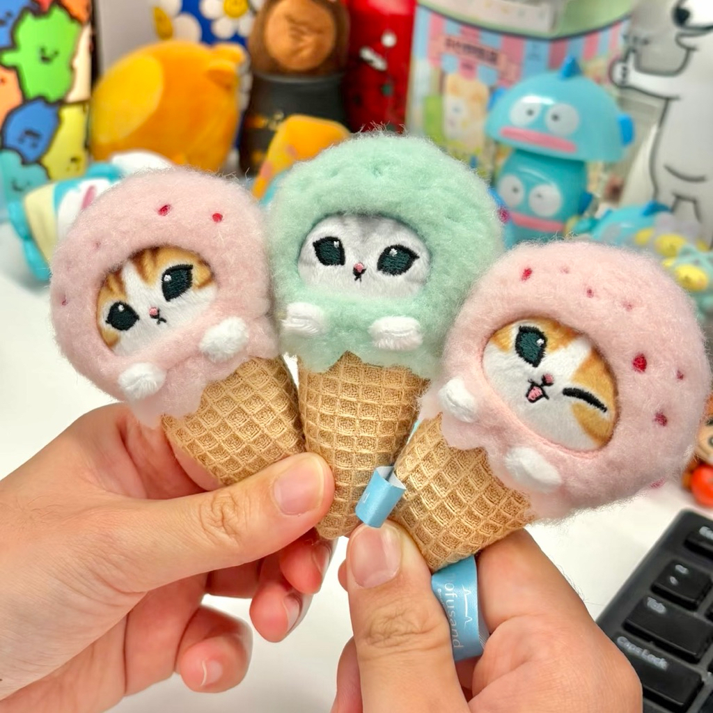 ( 🎀 ; พร้อมส่งด่วนในไทย ) Mofusand Icecream - ตุ๊กตาแม่เหล็ก 🍧✨ งานแท้ 💯