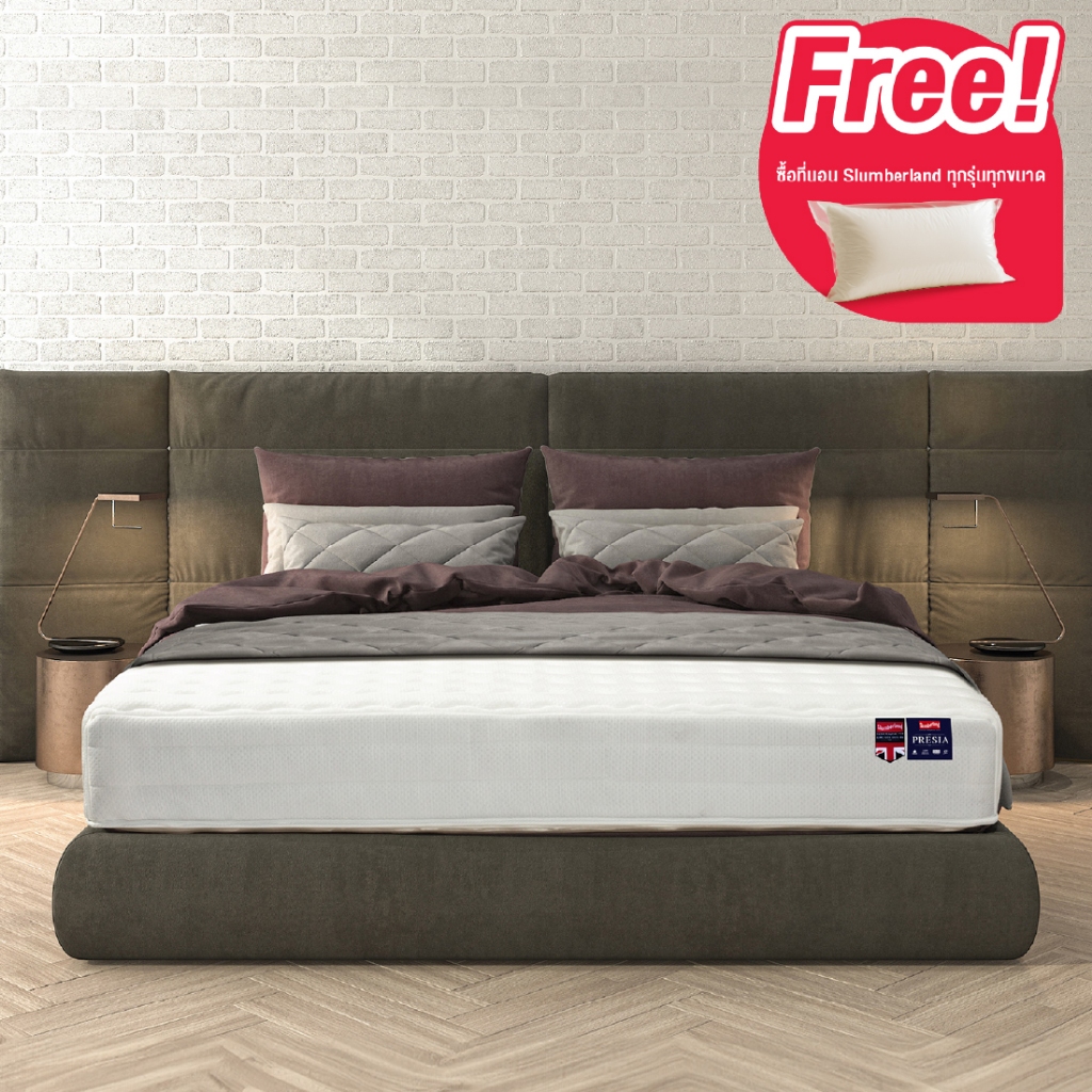 Slumberland ที่นอนระบบสปริงเสริมโฟม รุ่น Presia PS1200 หนา 11 นิ้ว รับประกัน 12 ปี
