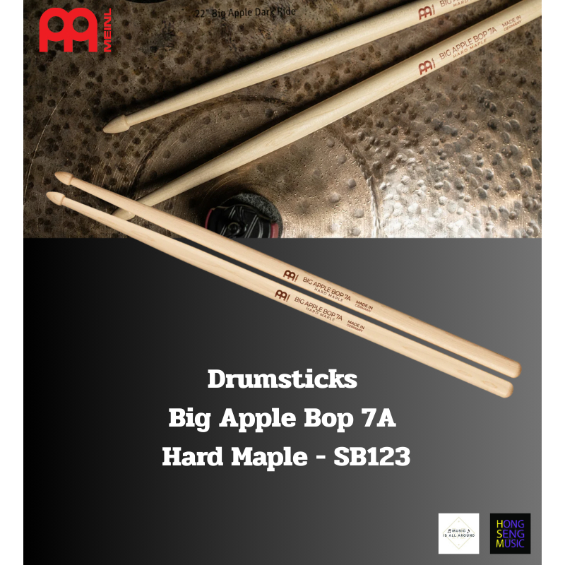 ไม้กลอง meinl Drumsticks Big Apple Bop 7A - Hard Maple - SB123