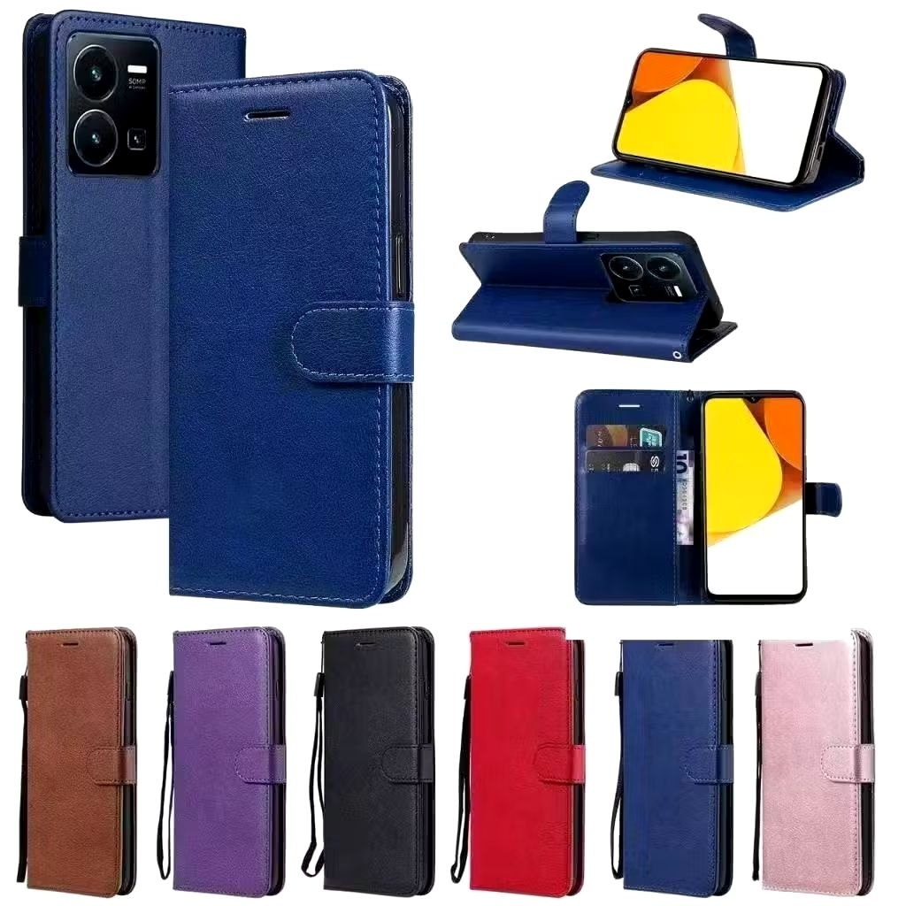 【รุ่นใหม่】เคสฝาพับหนัง มีล็อค สำหรับ Vivo Y03 Y03T Y18 Y28S Y36 Y27S Y27 5G Y16 Y02S Y22 Y22S Y35 Y15S Y01 เคสมีแม่เหล็ก
