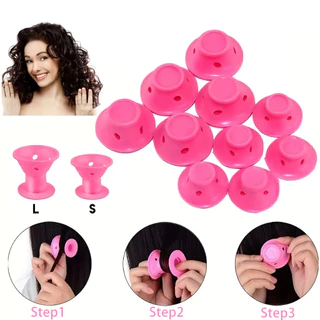 ที่ม้วนผมซิลิโคน เครื่องมือทําผม DIY รูปเห็ด Curling hair tool เครื่องม้วนผม ที่ม้วนผม เครื่องมือจัดแต่งทรงผมหยัก 10 ชิ้