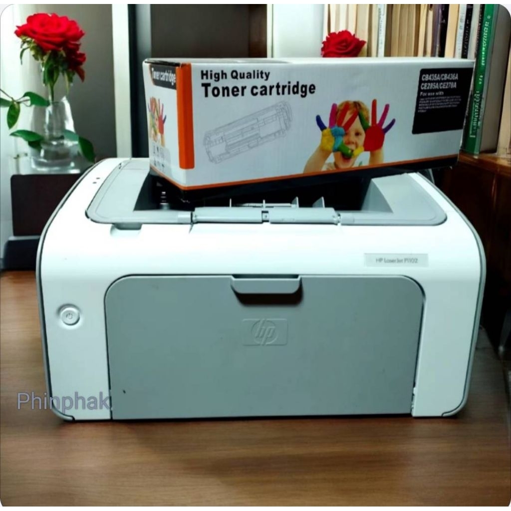 PRINTER HP LASERJET PRO P1102 มือสองพร้อมใช้ อุปกรณ์ครบ