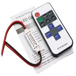 เก็บปลายทาง！RF11 12V รีโมทคอนโทรลไร้สาย Controller Dimmer หัวสองด้าน สําหรับ Mini LED Strip Light อุปกรณ์เสริม
