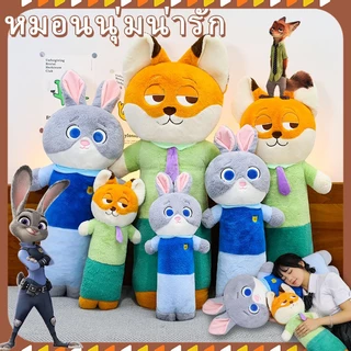 🔥สินค้ามาใหม่🔥 ตุ๊กตา Zootopia หมอนยาวจิ้งจอกสุดน่ารัก ตุ๊กตากระต่าย Judy Nick ของเล่นช่วยนอนหลับสำหรับเด็กผู้หญิง