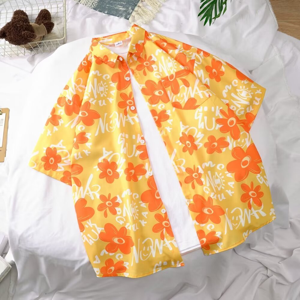 เสื้อฮาวาย สินค้ามาใหม่ hawaii สำหรับผู้ชาย ผ้านิ่มขึ้น สไตล์เกาหลีมาแรงฮาวายสไตล์เกาหลีเสื้อเชิ้ตแนวเกาหลีพร้อมส่ง
